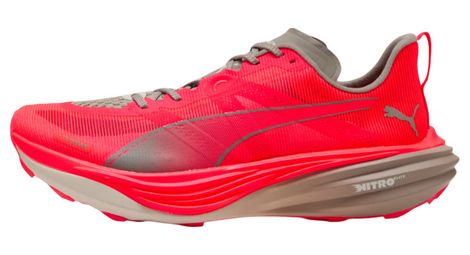 Zapatillas de trail Puma Deviate Nitro Elite Trail rojo/marrón para hombre