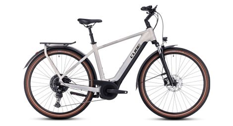 Cube touring hybrid pro 500 bicicletta ibrida elettrica shimano deore 11s 500 wh 700 mm argento perlato 2023