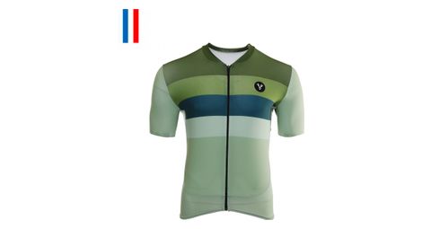 Maillot manches courtes lebram izoard kaki coupe ajustee