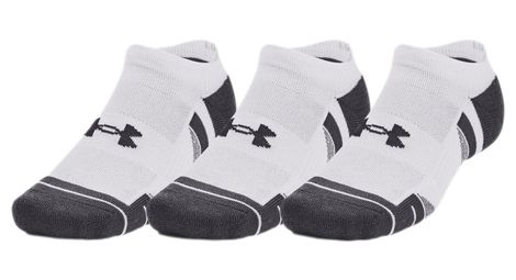 3 paar unsichtbare socken under armour performance tech weiß unisex l