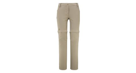 Pantalones convertibles millet trekker iii beige para mujer