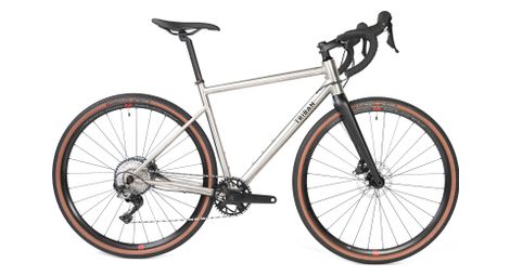 Gravel bike triban grvl 900 titane shimano grx 600 11v 700 mm gris