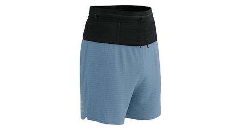 Short compressport trail overshort bleu noir