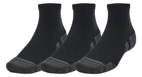 3 paires de chaussettes mi-hautes under armour performance tech noir unisexe