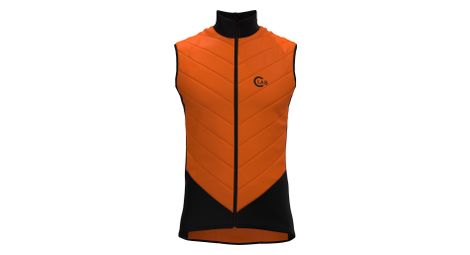 Gilet de cyclisme gravel coupe-vent arcalis orange