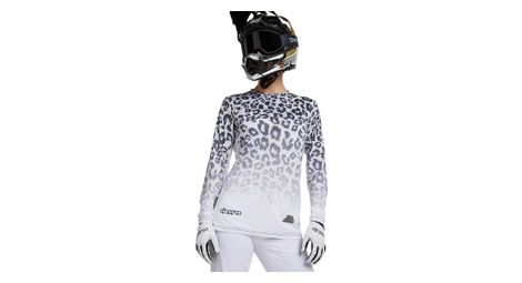 Dharco damen langarmtrikot signiert amaury pierron leopard weiß xs