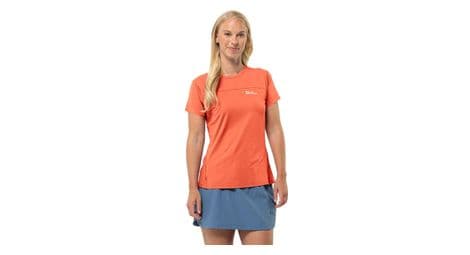 Camiseta técnica de mujer jack wolfskin prelight chill naranja