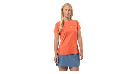 T shirt technique femme jack wolfskin prelight chill orange