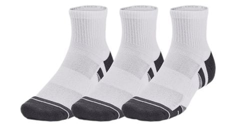 3 paires de chaussettes mi-hautes under armour performance tech blanc unisexe