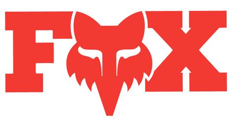 Sticker fox head x 18 cm rouge