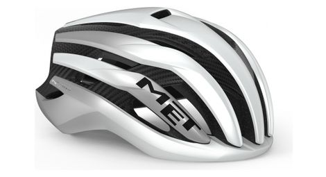 met trenta 3k carbon mips helmet white silver matt