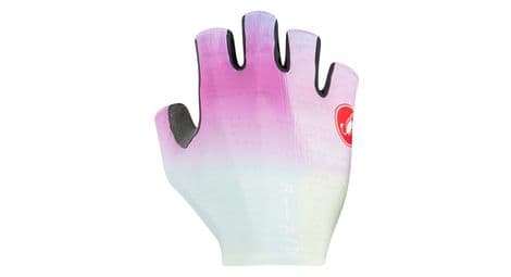 Gants courts unisexe castelli competizione 2 multicolore rose