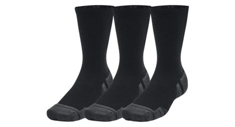 3 paires de chaussettes under armour performance tech noir unisexe