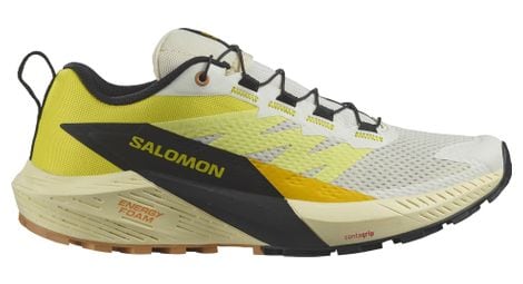 Chaussures de trail running femme salomon sense ride 5 jaune noir