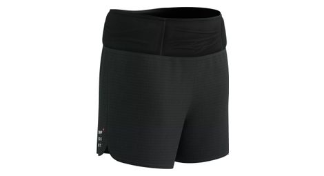 Pantalón corto compressport trail racing mujer negro