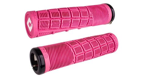 Paire de grips odi reflex v2 1 135 mm rose