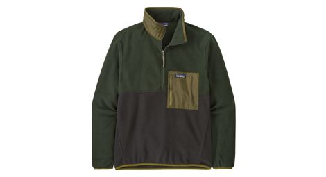 Polaire patagonia microdini 1/2 zip noir/vert homme