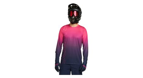 Maillot manches longues dharco race fort bill rose bleu
