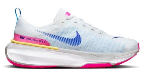 Nike zoomx invincible run flyknit 3 wit blauw roze hardloopschoenen
