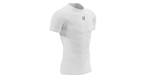 Maillot manches courtes compressport on/off blanc