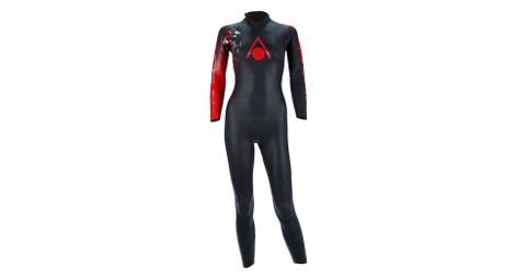 aquasphere racer v3 womens neoprene suit black red