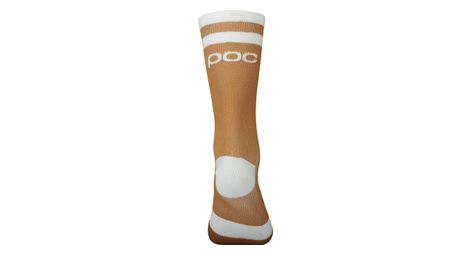 Calcetines largos poc lure mtb marrón / blanco