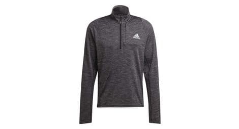 Sweatshirt 1/2 zip chaud à 3 barres adidas run icons