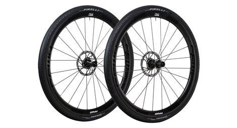 Paire de roues fast forward drift i 12x100 12x142 mm i centerlock pneus pirelli cinturato gravel har