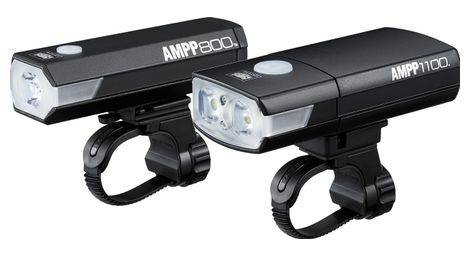 Paire d eclairage avant cateye ampp1100 et ampp800 noir