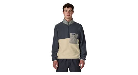 Polaire Patagonia Microdini 1/2 Zip Beige/Bleu Homme