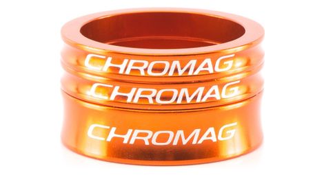 Espaciadores de dirección chromag aluminio naranja