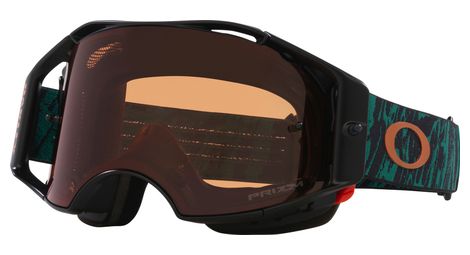 Oakley airbrake mtb goggle viridian striped/verres prizm mx bronze/ref: oo7107-23