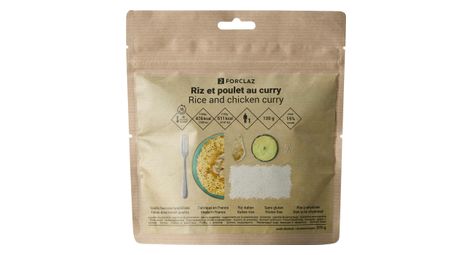 Glutenfreie trockenmahlzeit forclaz huhn mit curry bio 120 g