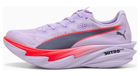 Zapatillas de running Puma Deviate Nitro Elite 4 moradas/rojas para mujer