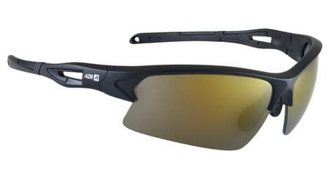 Azr huez black glasses - gold mirror lenses