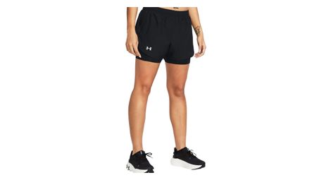under armour fly by 2 in 1 short black women s