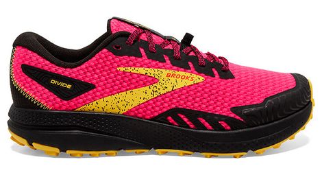 Brooks divide 4 women's pink yellow trail shoes 38