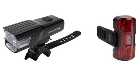 Kit d'éclairage avant/arrière zefal supervision f200 r150