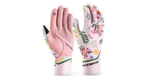 Paire de gants de cyclisme femme antidérapants rose