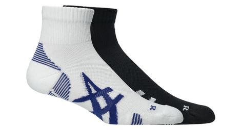 Asics AEG Cushioned Run Quarter Socken Weiß/Schwarz (2 Paar)