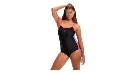 Maillot de bain femme 1 pièce speedo dive thinster musbleback noir rose