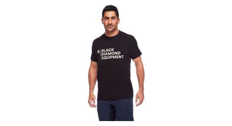 Black diamond stacked logo men's short sleeve t-shirt black