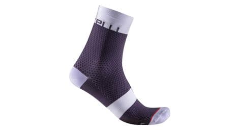 Chaussettes femme castelli velocissima 12 gris/violet