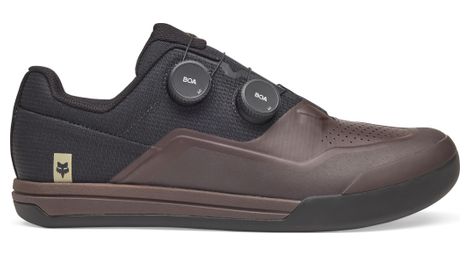 Zapatillas de pedal fox union boa flat marrón