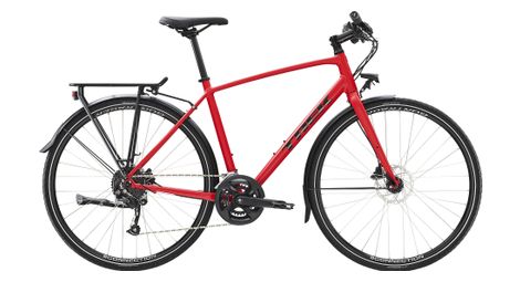 velo de ville trek fx 2 disc eq shimano acera altus 9v 700 mm rouge 2023