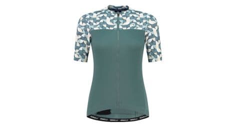 Maillot manches courtes rogelli essential graphic menthe femme