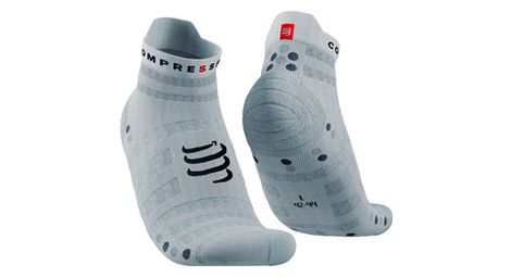 Paar compressport pro racing socken v4.0 ultralight run low weiß