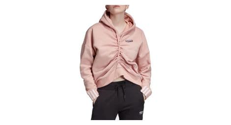 Adidas ruched hoodie ec0782, femme, rose, sweat-shirt