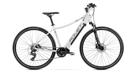 Vélo vtc electrique 28  femme - romet - orkan 1 moteur central - noir/blanc