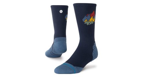 Chaussettes Stance Peaks Ribbed Light Crew Bleu